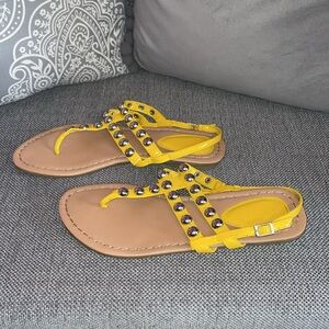 Yellow Studded Sandals ☀️